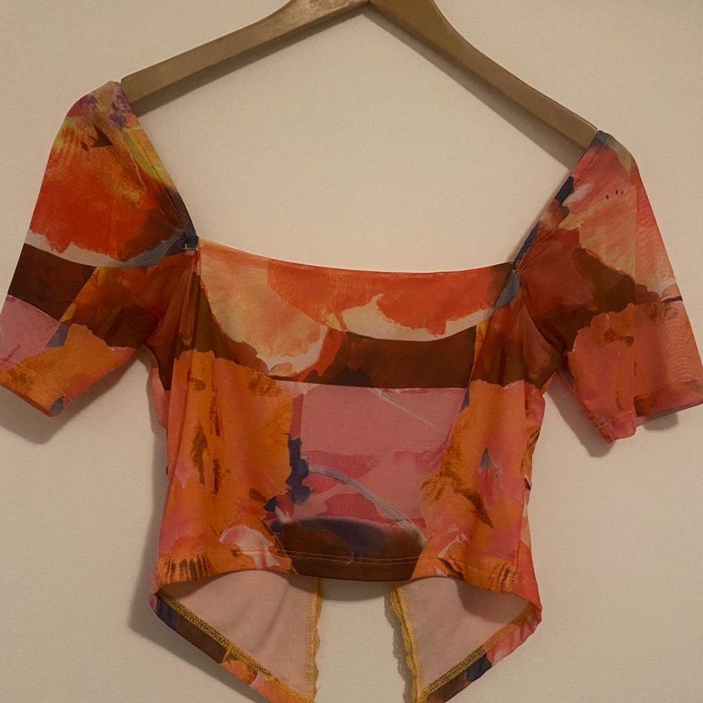 Glassons orange mesh clip front top - Picture 2 of 2